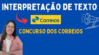 Interpretação de Texto  CespeCebraspe  Concurso dos Correios [upl. by Notyep]