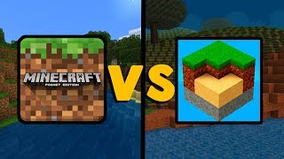 MINECRAFT POCKET EDITION VS CRAFT POCKET 3D  MCPE ПРОТИВ CRAFT POCKET 3D [upl. by Roana]