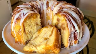 Peaches and Homemade Vanilla Bundt Cake  A vanilla flavored Bundt cake infused with fresh peaches [upl. by Cerelly]