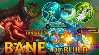 BANE 1HIT BUILD WITH 19KILLS NO MERCY🔥BANE BEST BUILD 2024mlbb bane megago baneonehitbuild [upl. by Eirrot]