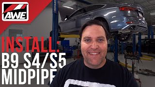 Install  Tips amp Tricks AWE Midpipe for the B9 S4S5 [upl. by Akisej]