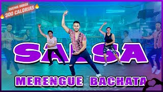 SALSA MERENGUE y BACHATA Dance Workout🔥 Cardio QUEMA GRASA [upl. by Sorac474]