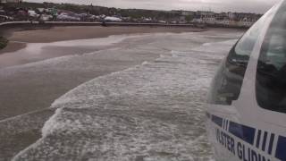 Portrush Airshow 2009 Glider with HD Camera on Wing [upl. by Rikahs]