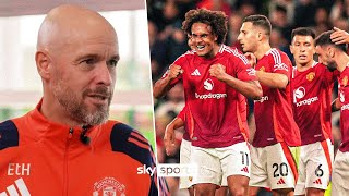 Behind City we won most trophies  Ten Hag on Man Utd progress ahead of Liverpool clash 📈 [upl. by Lemart]