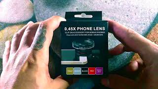 0 45X Phone Lens Unboxing Demo and Review [upl. by Eerrehs]