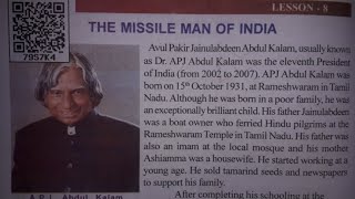 THE MISSILE MAN OF INDIA ENGLISH READER 8 LESSON 8  CLASS 8  JAYA RAJPUT  UP BOARD  RAINBOW [upl. by Arammat580]