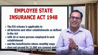 Amendment in Employee State Insurance 1948 [upl. by Sillyrama]