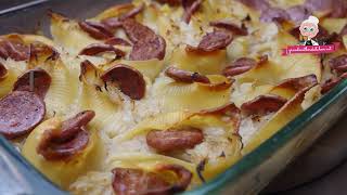 Sausage and Sauerkraut Stuffed Pasta Shells Casserole [upl. by Lehcnom]