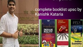 Complete booklist upsc by Kanishk Kataria Rank 1Special conversation [upl. by Seyler]