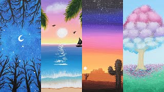 50 Easy Acrylic Painting Ideas for Beginners  2022 Mega Compilation [upl. by Tatianas122]