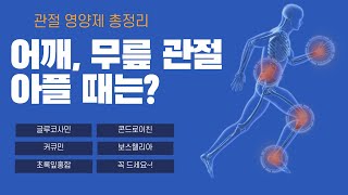 관절 영양제에 좋은 영양제 총정리 글루코사민 콘드로이친 커큐민 보스웰리아 초록잎홍합 [upl. by Yanrahc]