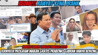 Ternyata Rakyat Tertipu Program PrabowoGibran❗Rakyat Harus Tunggu Hingga 2029 Program Makan Gratis [upl. by Rosene]