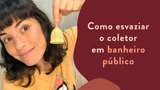 Como esvaziar o coletor em banheiro público 👀 [upl. by Ihel]