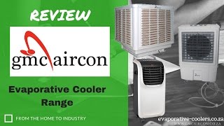 Portable Evaporative Cooler Range Review  GMC Aircon [upl. by Aime967]