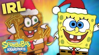 SpongeBob Christmas IRL w Gingerbread  SpongeBob [upl. by Eila]