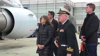 US Navy Ceremonial Guard conducts dignified transfer ceremony for Capt Thomas J Hudner Jr [upl. by Anialem307]