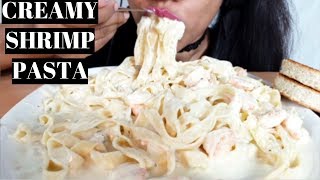 ASMRCREAMY CHEESY ALFREDO PASTA FETUCCINE ALFREDO PASTA MUKBANG [upl. by Serolod]