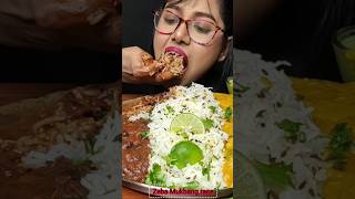 Eating Rajma Chawal Kadhi Chawal Salad mukbang asmrsounds eatingsounds shortsvideo [upl. by Cavan]