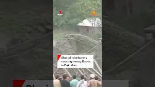 Glacial lake bursts causing heavy floods in Pakistan [upl. by Enael974]