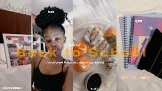 GRWM for Back to School  vision board hair typo stationary essentials  South African YouTuber [upl. by Eixela]