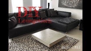 Couchtisch aus Beton selber machen  Betonmöbel  concrete table  DIY [upl. by Fanya172]