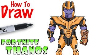 How to Draw Thanos in Fortnite  Avengers [upl. by Averat]