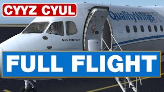 FSX Full Flight Tutorial QUALITYWINGS AVRO RJ100 From CYYZ TO CYUL [upl. by Kolosick466]