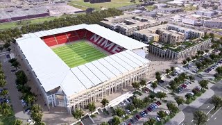 Nîmes  le projet stade hôtels restaurants bureaux logements pour remplacer les Costières en 2026 [upl. by Dugan]