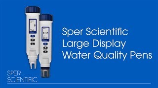 Sper Scientific Large Display Water Quality Pens  pH Salinity Conductivity Dissolved Oxygen [upl. by Hesper]