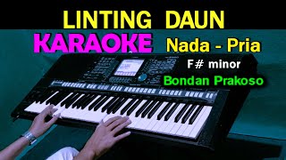 LINTING DAUN  KARAOKE Nada Pria  DJ Selow Full Bass [upl. by Beverlee]