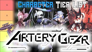 Artery Gear Fusion Character Tier List [upl. by Eidde]