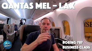 Flying Business Class with Qantas from Melbourne to LA [upl. by Childs745]