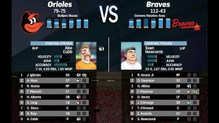 Super Mega Baseball 3 Franchise Atlanta Braves Game 2 vs Baltimore Ep 156 [upl. by Gombosi]