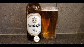 Krombacher Pils By Krombacher Brauerei  German Bier Review [upl. by Aicnerolf991]