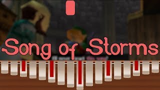 Song of Storms  Ocarina of Time 【Kalimba Tutorial】 [upl. by Alston]