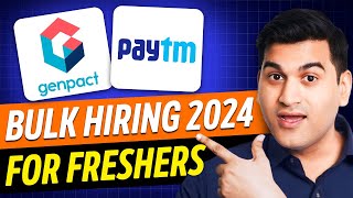 Bulk Hiring 2024 For Freshers at Genpact India Paytm Cultfit Healthcare  Internshala [upl. by Gonagle]