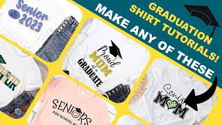 Cricut Graduation Shirt Tutorial Easily Customize Year amp Colors [upl. by Delphinia]