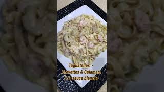 Tagliatelles crevettes et calamars sauce blanche [upl. by Druce]