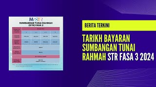 BERITA TARIKH BAYARAN STR FASA 3 2024 1 [upl. by Zitvaa]