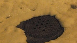 Weird Creepy Noises Coming From Manhole Drain Cover [upl. by Arrehs]