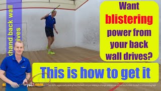 Skills for squash  Backhand back wall drives [upl. by Selia884]