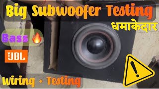 Subwoofer Wiring and Testing  10 Inch subwoofer 12 volt 30amp SMPS  Basetube  Testing [upl. by Ingra]