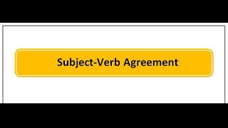 SubjectVerb Agreement شرح قاعدة [upl. by Toogood188]