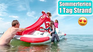 1 Tag baden am Strand 😍 🌊 Tretboot fahren Urlaub als Großfamilie  Sommerferien Mamiseelen [upl. by Julienne904]