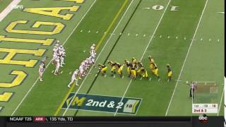 Michigan keeps lining up in a 10man centipede formation [upl. by Pears]