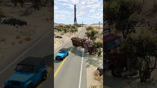 Realistic Highway Car Crashes 69  BeamNGdrive [upl. by Ybhsa]