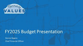 CFOs FY25 Budget Presentation [upl. by Leile]