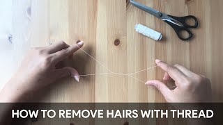 How to hold and work with thread to remove facial hairs  Threading technique [upl. by Gonsalve]