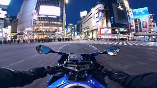 uncut Tokyo 4K Night Ride to Shibuya GoPro Motorcycle POV Night Drive Japan [upl. by Tye]