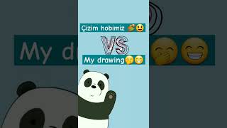 çizim hobimiz VS my drawing😅 i created quotçizim hobimizquot drawing shorts [upl. by Chisholm]